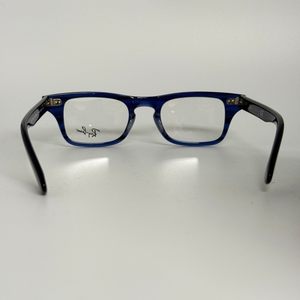 Ray Ban Burbank Jr RB9083V 3848 Blue Striped Eyeglass Frames 43-19 130 Kids - Picture 3 of 7